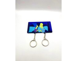 Set van 2 Koppel Sleutelhangers - Couple Keychain - The Simpsons - Disney - Cadeau - Sleutelhanger - Koppel - Nieuw huis - Valentijn