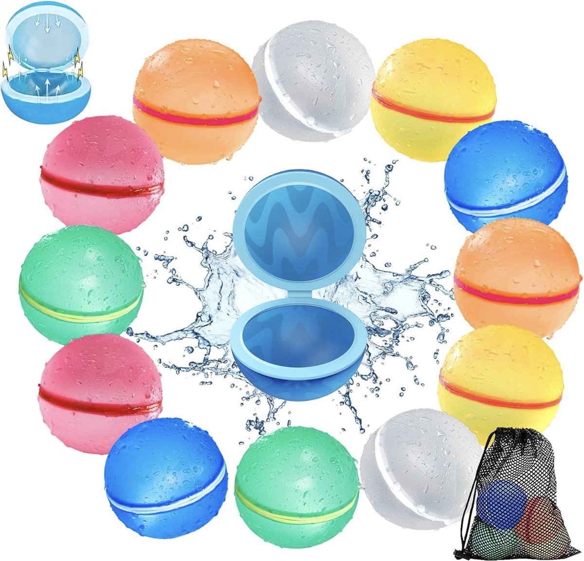 Lot De 250 Ballons à Eau Auto-Scellants Bunch O Balloons - Remplissage Rapide - 8 Tiges