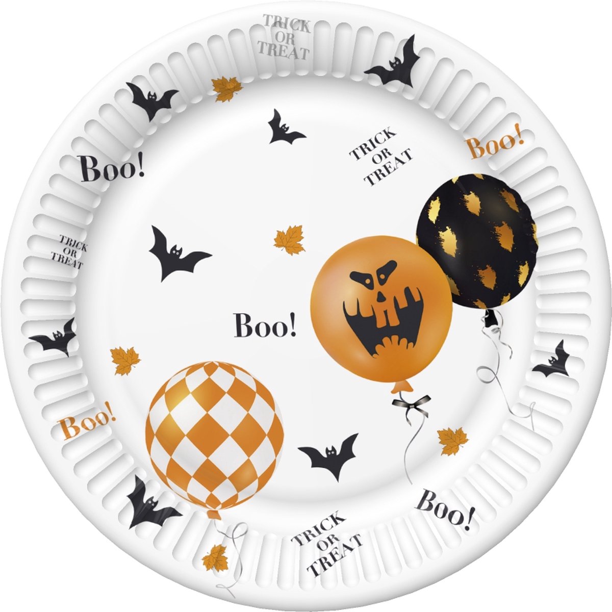 Daisy - Papieren bordjes 18 cm - Scary Halloween balloons