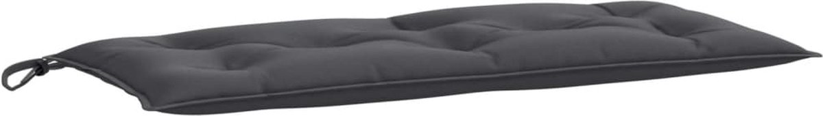 vidaXL - Tuinbankkussen - 100x50x7 - cm - stof - gemêleerd - antracietkleurig