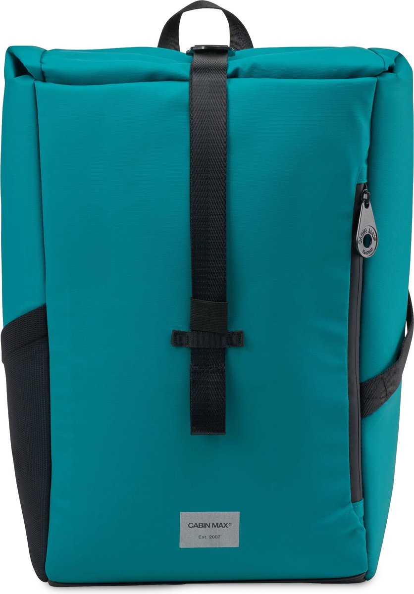 CabinMax Iseo Rolltop Rugzak - Reistas 20L Ryanair - Handbagage 40X20X25 cm – Schooltas - Teal