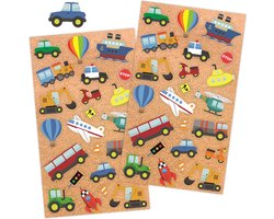 Voertuigen Stickervellen - Stickers Voertuigen - Stickervellen Kinderen - Stickers Jongens - Beloningsstickers Jongens - Knutselen Jongens - Voertuig Stickers - Stickervellen - Stickers Vliegtuigen en Auto's - Auto Jongen - Auto Stickers