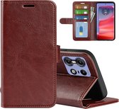 Coque Motorola Edge 50 Pro - MobyDefend Wallet Book Case (fermeture arrière) - Marron - Étui pour téléphone portable - Étui de téléphone Convient pour : Motorola Edge 50 Pro