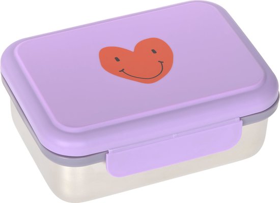 Foto: L ssig lunchbox stainless steel little gang heart lilac