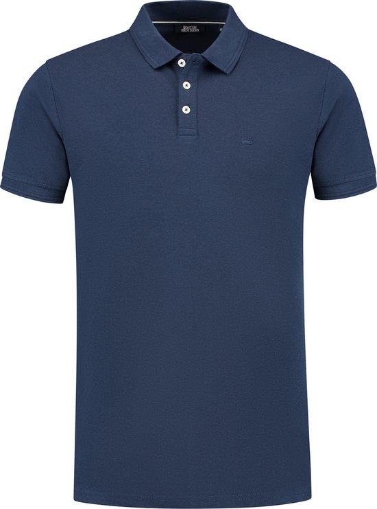 Boston Brothers polo shirt Heren Poloshirt – Kleur Navy Maat S
