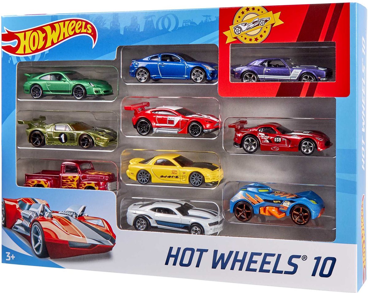 Hot Wheels Cadeauset Met 10 Auto's - 10 Pack Speelgoedvoertuig — afbeelding 2