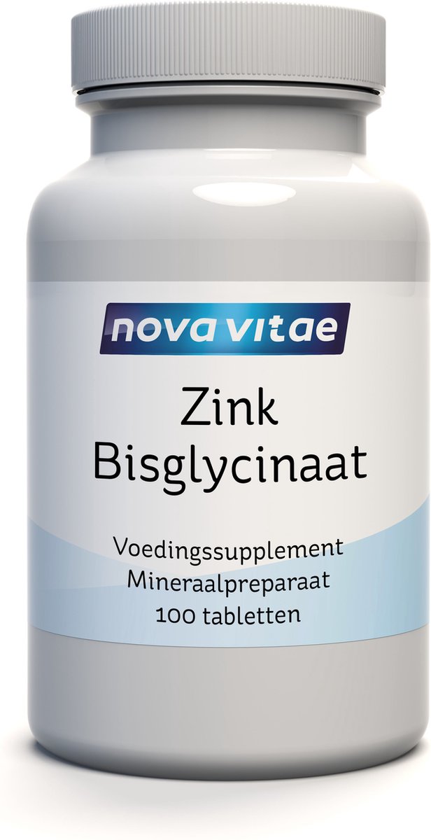 Goedkoopste Nova Vitae - Zink - Bisglycinaat - 25 mg - 100 tabletten