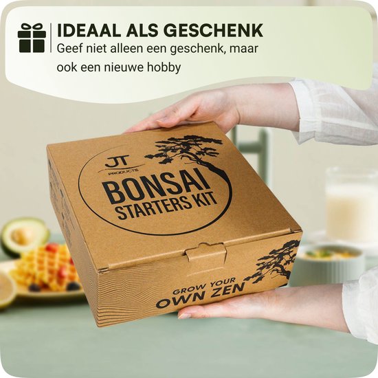 JT Products Bonsai Starters Kit - DIY kweekset met 4 soorten zaden