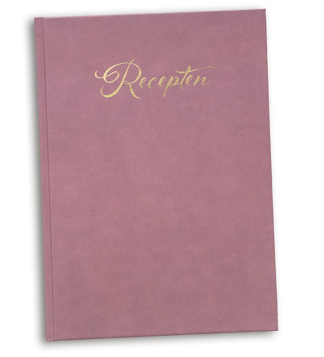 Receptenboek invulboek - Hardcover - Receptenboek zelf invullen - Luxe uitvoering met gouden titel op het oudroze omslag