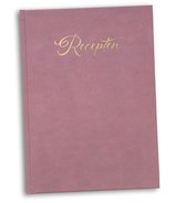 Receptenboek invulboek - Hardcover - Receptenboek zelf invullen - Luxe uitvoering met gouden titel op het oudroze omslag