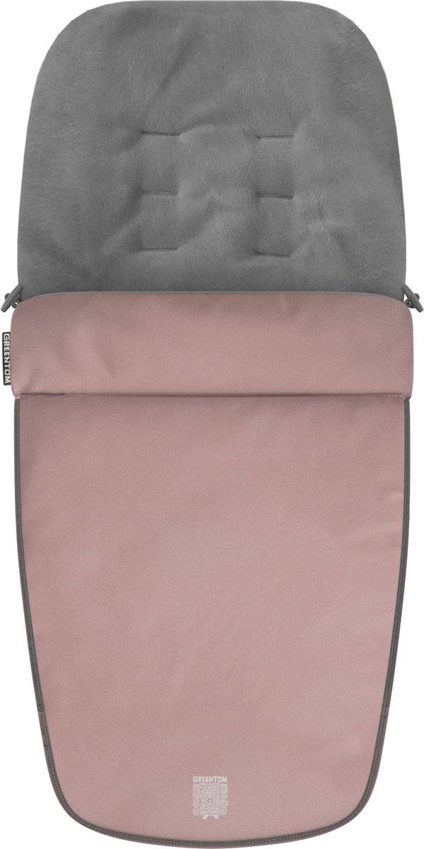 Greentom Voetenzak - Geschikt voor Carrycot & Reversible, Warm & Duurzaam (Gerecycled) - Licht Roze