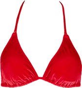 Aurora - Haut de Bikini Triangle - Velours Rouge - Extra Large