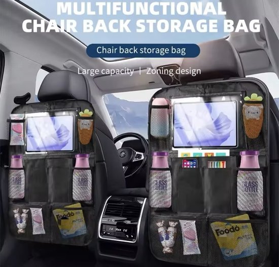 Auto stoel organizer - Auto vakantie kinderen - Spullen organizer auto - Ruimtebesparend - Multifunctioneel - Spullen opruimen auto - Auto vakantie kinderen - Achterbank organizer - D4.1 — afbeelding 5