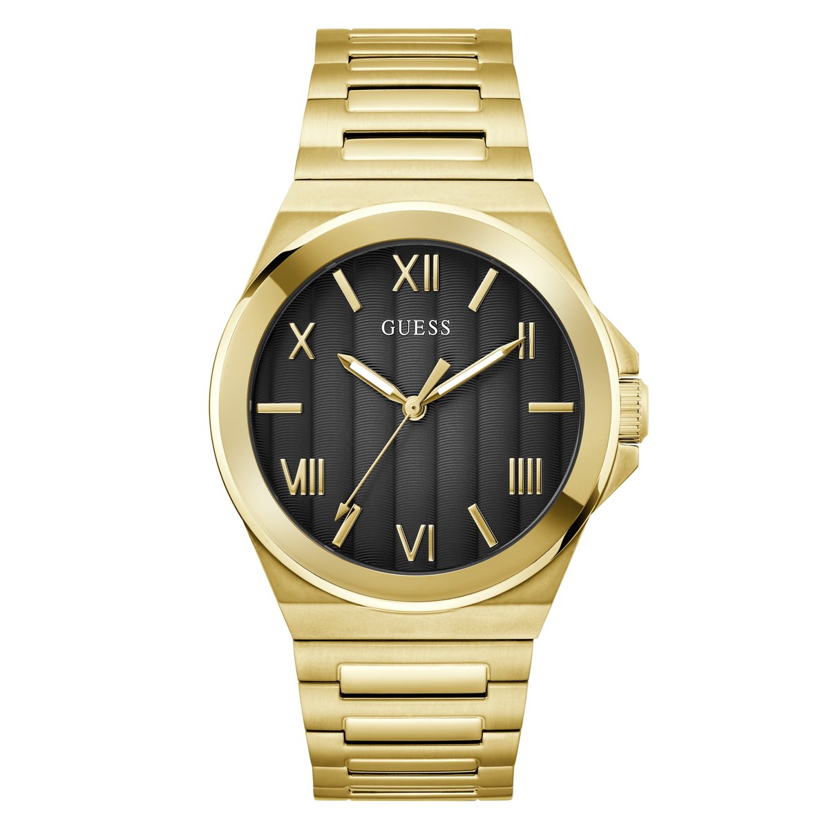 Guess Vinyl GW0789G2 Horloge - Staal - Goudkleurig - Ø 44 mm