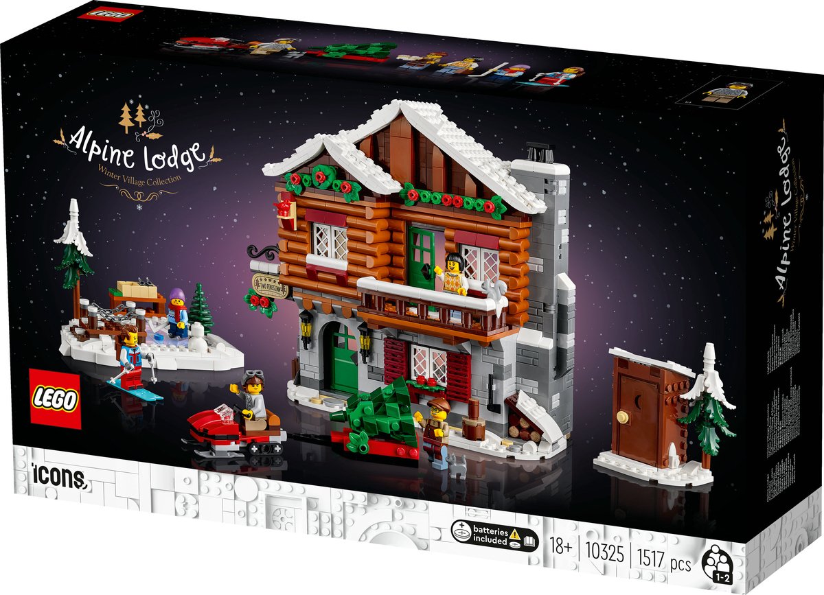 LEGO 10325 Icons Skihut Modelhuis Bouw en Decoratie Set — afbeelding 13