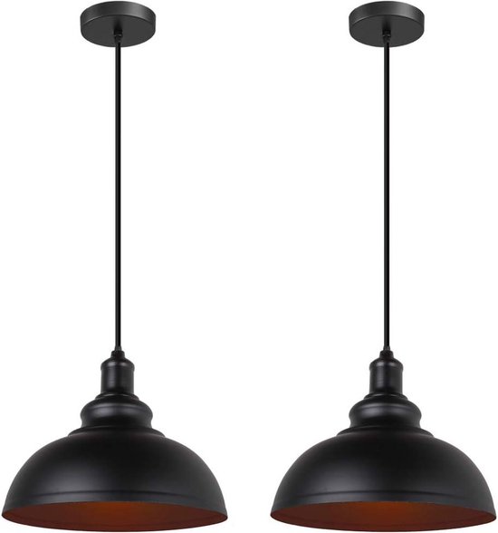 2 Stuks Industriële Hanglamp Slaapkamer E27 Kroonluchter voor Woonkamer
