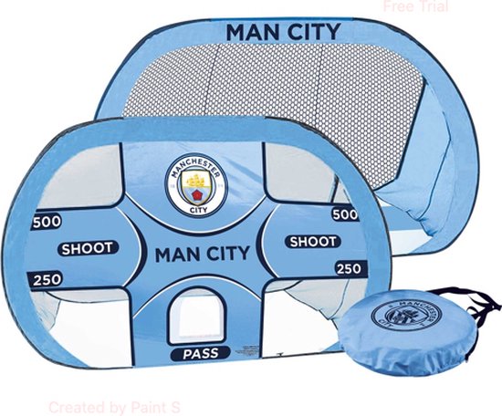 Manchester City - but de football pop-up 2 en 1 - but de football cible