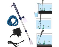 Automatische Elektrische Batterij Aquarium Grindreiniger Kit - Filter Vacuüm Sifon - Vers Zand Wassysteem met Aangepast Vers Zand Wasmachine