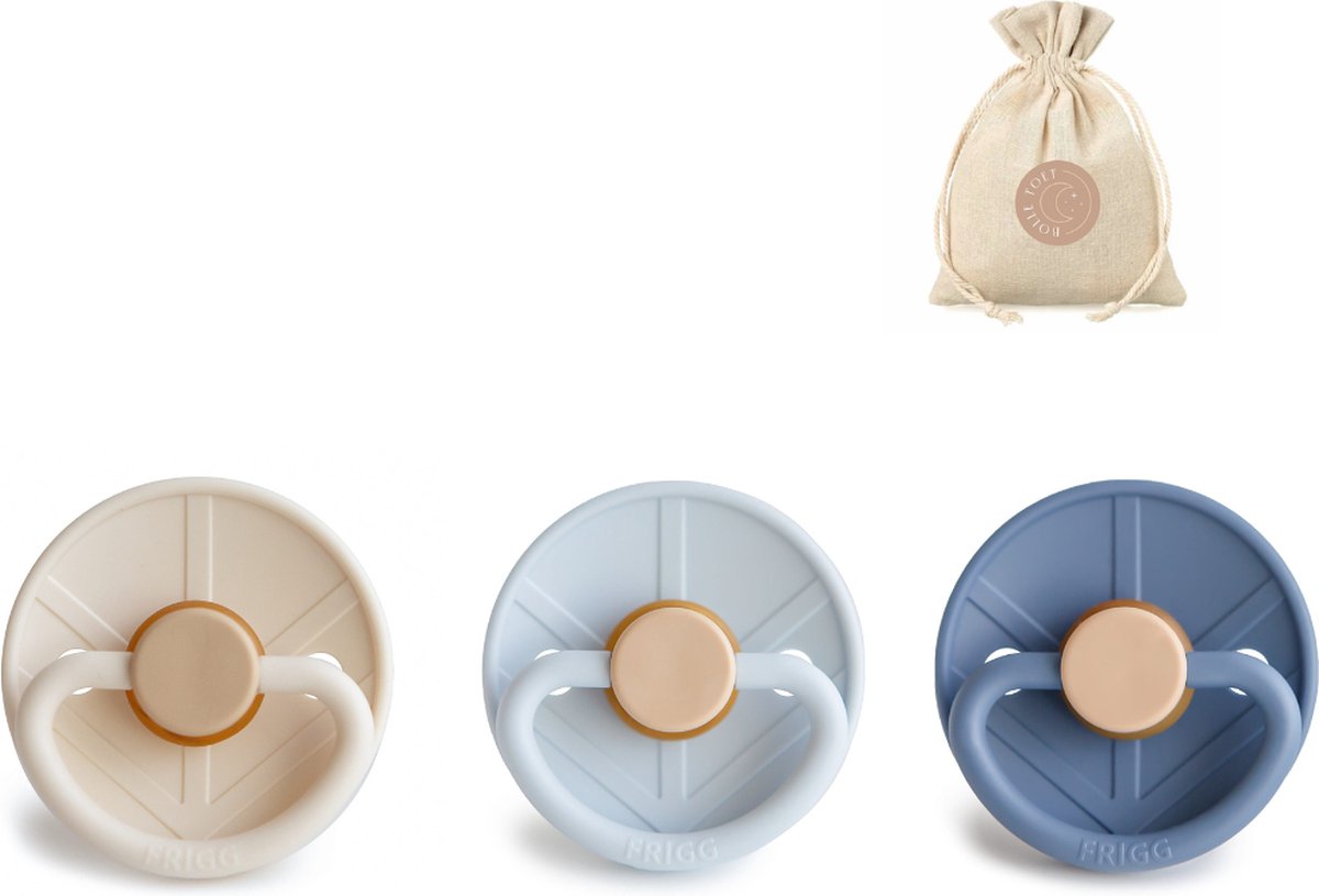 Goedkoopste FRIGG Viking spenen T2 (6-18 maanden) Sigrid, Knud & Harald BolleToet speenzakje