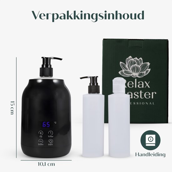 Draagbare Flessenwarmer voor Etherische Olie en Gelcrème met LED-Scherm