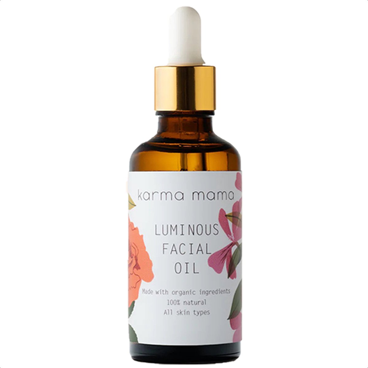 Goedkoopste Karma Mama Luminous Facial Oil - 50ml Gezichtsolie - met Saffloer, Rozenbottel en Argalolie - Unieke Mix van 14 Kostbare Botanische Oliën - Gezichtsverzorging Dames