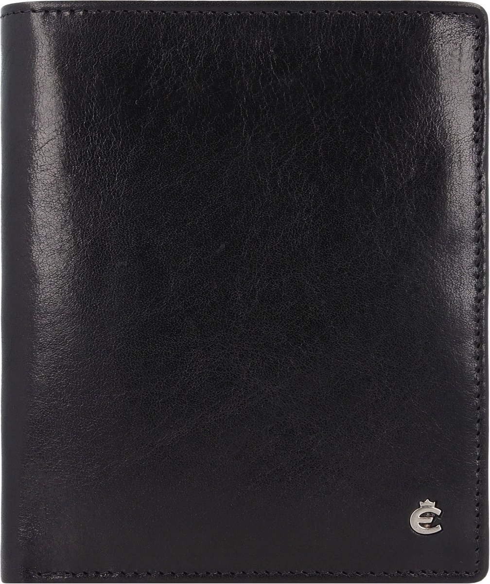 Esquire Portemonnee Toscana RFID Trifold Wallet Black Zwart