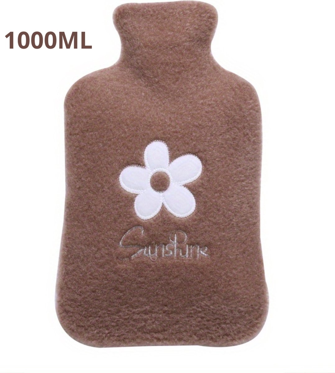 Goedkoopste Nivard Warmwaterzak - Knuffel Kruik - Warmwaterkruik - Warmtekussen - Warmtekruik - Bag - 1000ML - Bruin