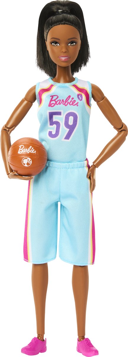 Barbie Basketbalpop Gemaakt Om Te Bewegen Blauw van Barbie — afbeelding 3