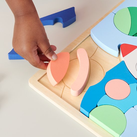 Fisher-Price Houten Ruimteblokkenpuzzel - Vormenpuzzel van Fisher Price — afbeelding 5