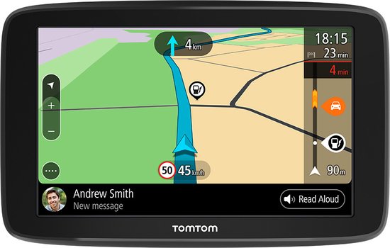 Foto: Tomtom go basic 6 autonavigatie europa incl luxe leren beschermhoes 