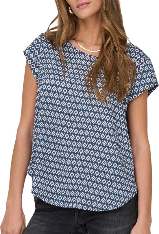 Only Vic S/S AOP Top Dames - Maat XS (34)