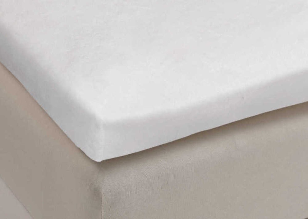 Auping White Katoen-Polyester Molton topper hoeslaken - 70/80 x 200/220 cm