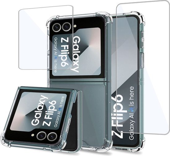 Foto: Geschikt voor samsung galaxy z flip 6 hoesje screenprotector beschermglas folie guardcover