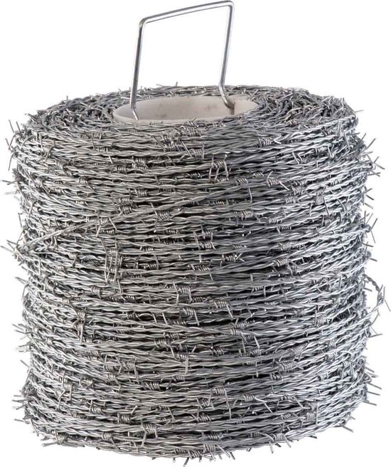 Foto: Prikkeldraad puntdraad 500m 2 draden 1 7mm 