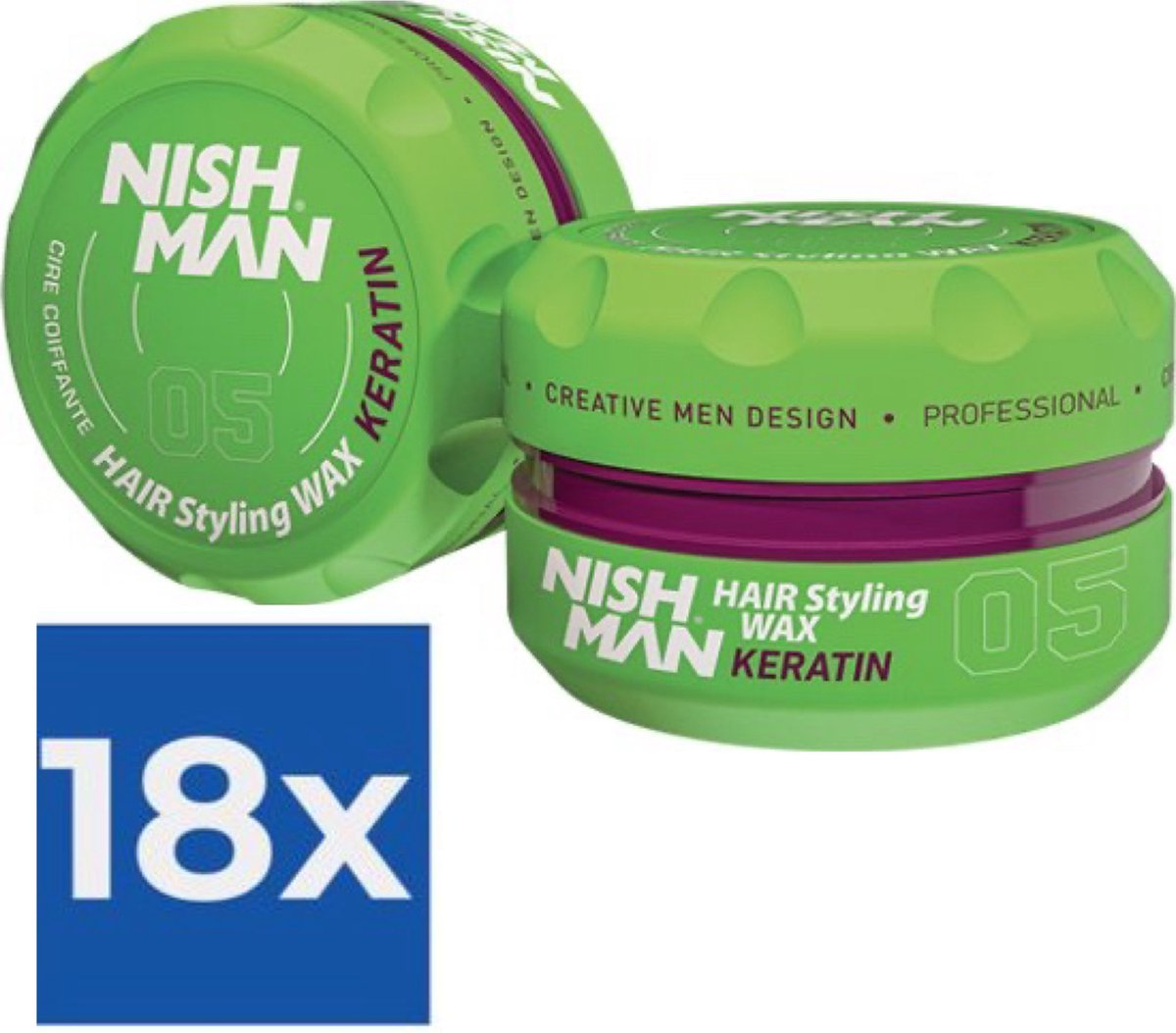 Nish Man Hair Wax 05 Keratin - 18 stuks