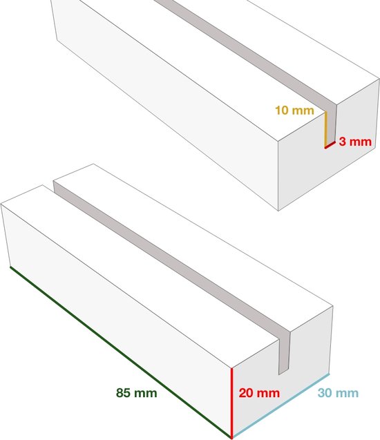 Kaarthouder blokje van hout [Set van 3 stuks] - Fotohouder - Blank - 8,5 cm