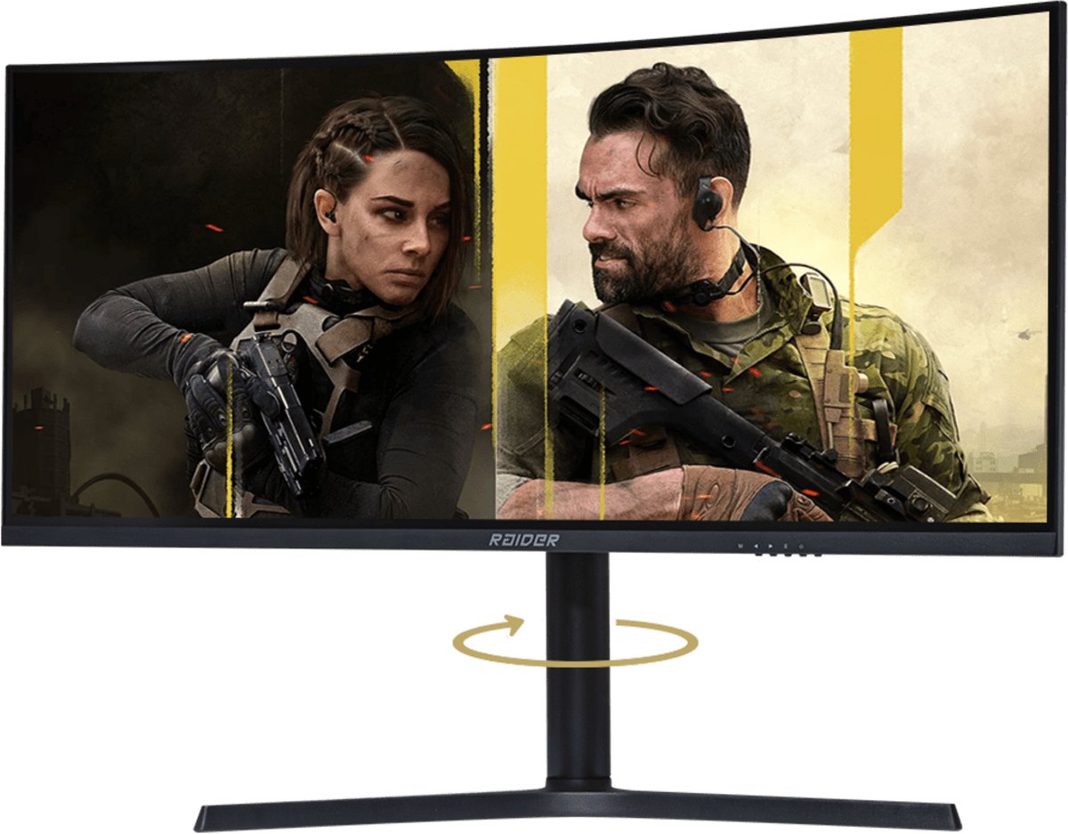 RAIDER 34 inch Curved Gaming Monitor - 165Hz WQHD - afbeelding 3