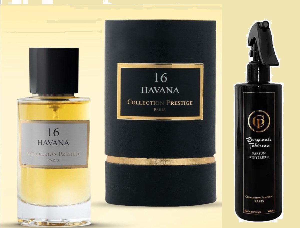 Goedkoopste Collection Prestige Paris No. 16 Havana 50 ml Eau de Parfum - Unisex & Collection Prestige Bergamote Tubereus 300 ml