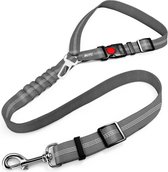 BOTC Ceinture de sécurité pour chien - Ceinture de sécurité Chiens - Réfléchissant - Ceinture de sécurité pour chien - Ceinture de sécurité pour chien - gris