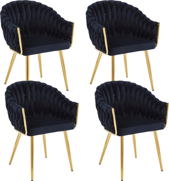 Chique HOMCOM Eetkamerstoelen Set Van 6 In Scandinavisch Design Met Fluweel En Metalen Poten Grijs~1ptntcf0hro00