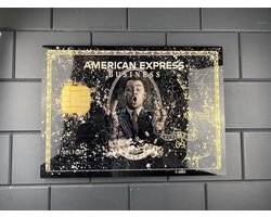 The Wolf of Wall Street business card schilderij op plexiglass 80x50cm