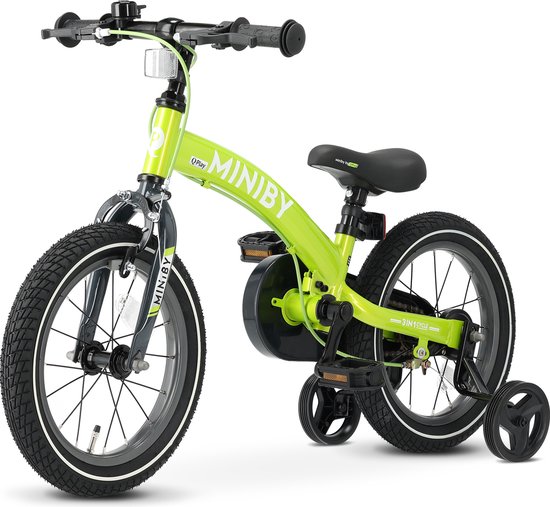 Qplay Miniby Vélo Enfant 14 pouces en draisienne Vert bol