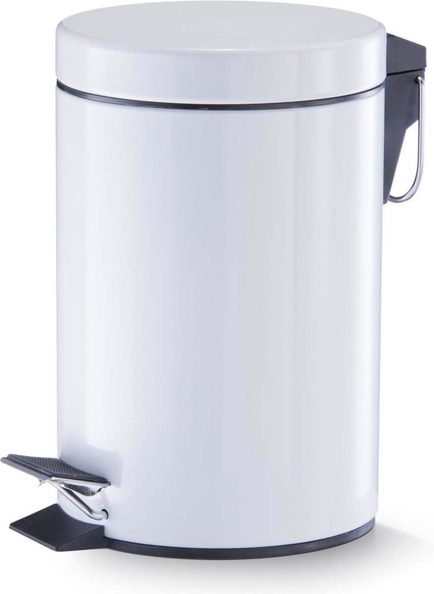 Goedkoopste ZELLER pedaalemmer, 3 liter, metaal, ca. 17 x17 x 27 cm, wit