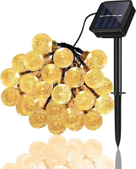 Yurda Tuinverlichting op zonne-energie - Lichtsnoeren - 50 led lampjes + 9 meter - Kerstverlichting buiten -Solar tuinverlichting - Tuinverlichting buiten