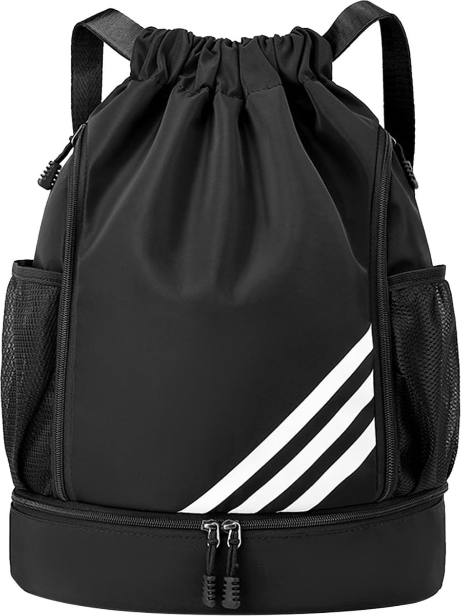 Extra grote mesh baltas, 15-20 bal nettas, trekkoord voetbal