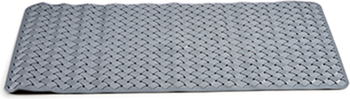 Berilo - anti-slip badkamer douche/bad mat - grijs - PVC - 78 x 38 cm