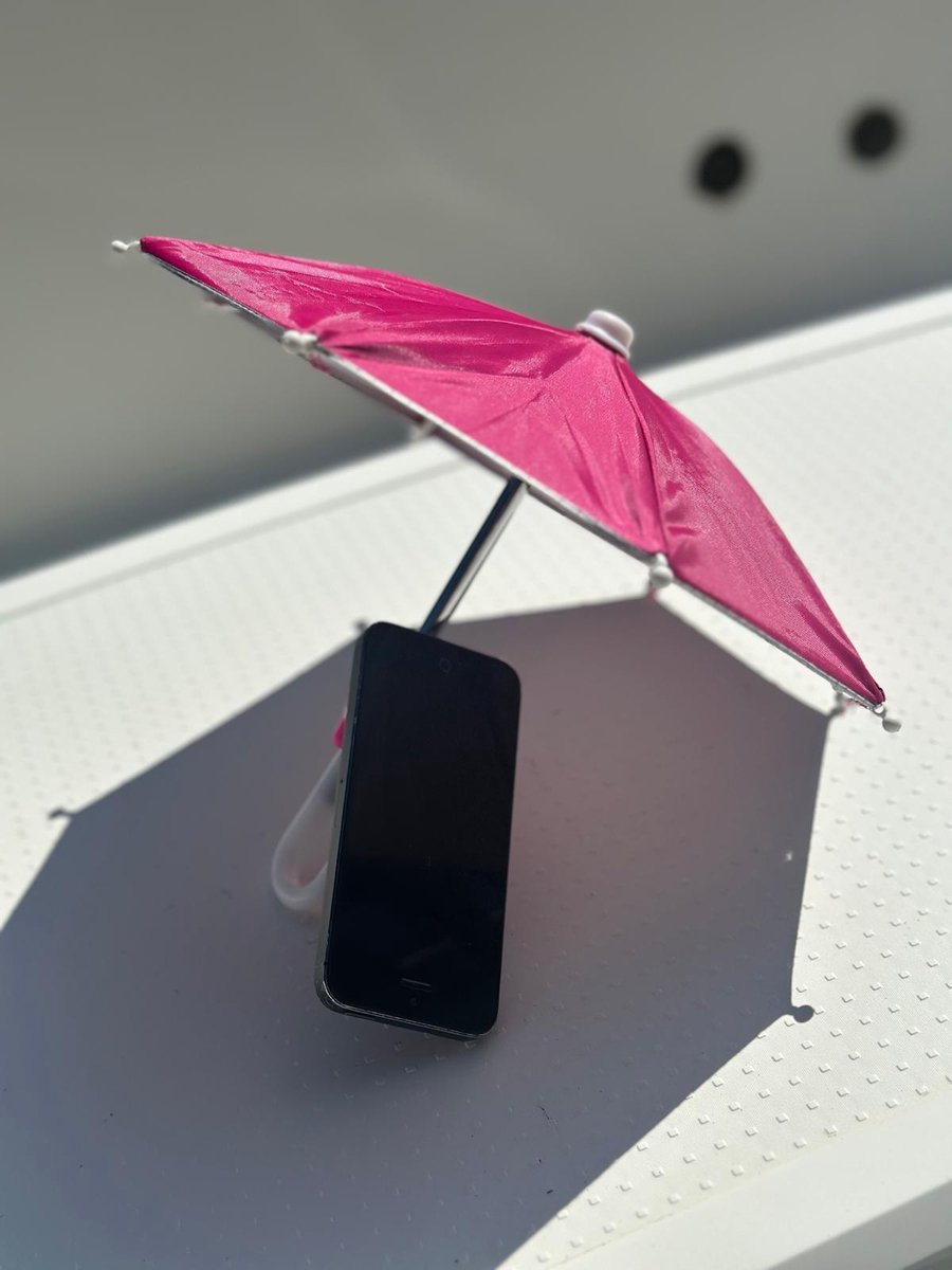Parapluie Téléphone Portable Mignon Avec Ventouse - Protection Soleil Et Pluie Pour Smartphone
