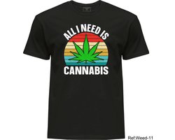 T-Shirt Funny Cannabis Weed All i need cannabis Shirt Funny Weed Shirts Plus Loud T-Shirt Weed Lover T-Shirt