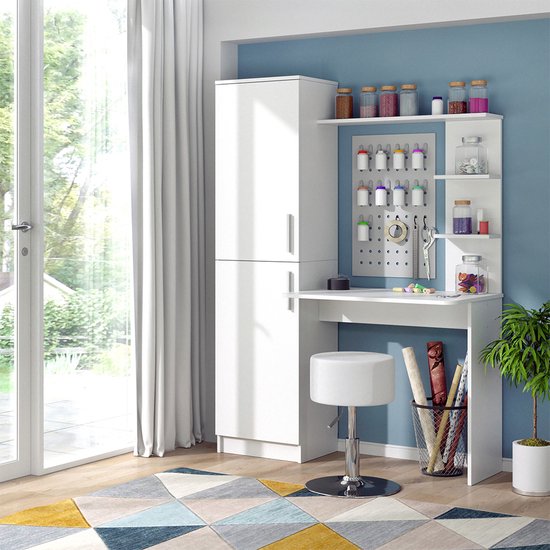 Vicco Bureau Tessa, Wit, 122,9 x 52 cm