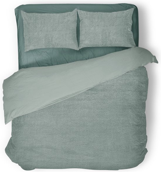 Housse de couette Teddy Pluche - Jade - Housse de couette Teddy - Housse de couette 240x200/220cm - Housses de couette Lits Jumeaux